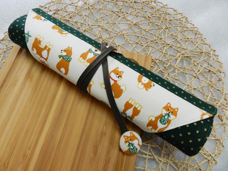 Cute Shiba Inu ~ chopsticks sets / tableware package (4 format) - ตะเกียบ - ผ้าฝ้าย/ผ้าลินิน 
