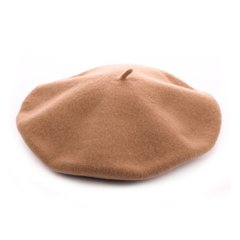 Spain ELOSEGUI female DAME beret EL_DAME19006 camel - หมวก - ขนแกะ 