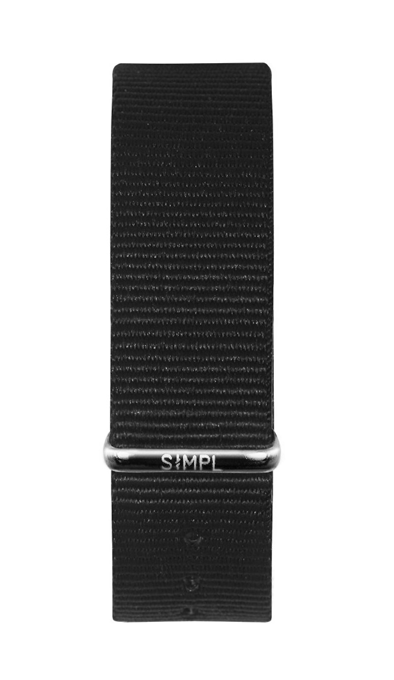 Simpl Watch - Black Nato Strap - 錶帶 - 尼龍 黑色