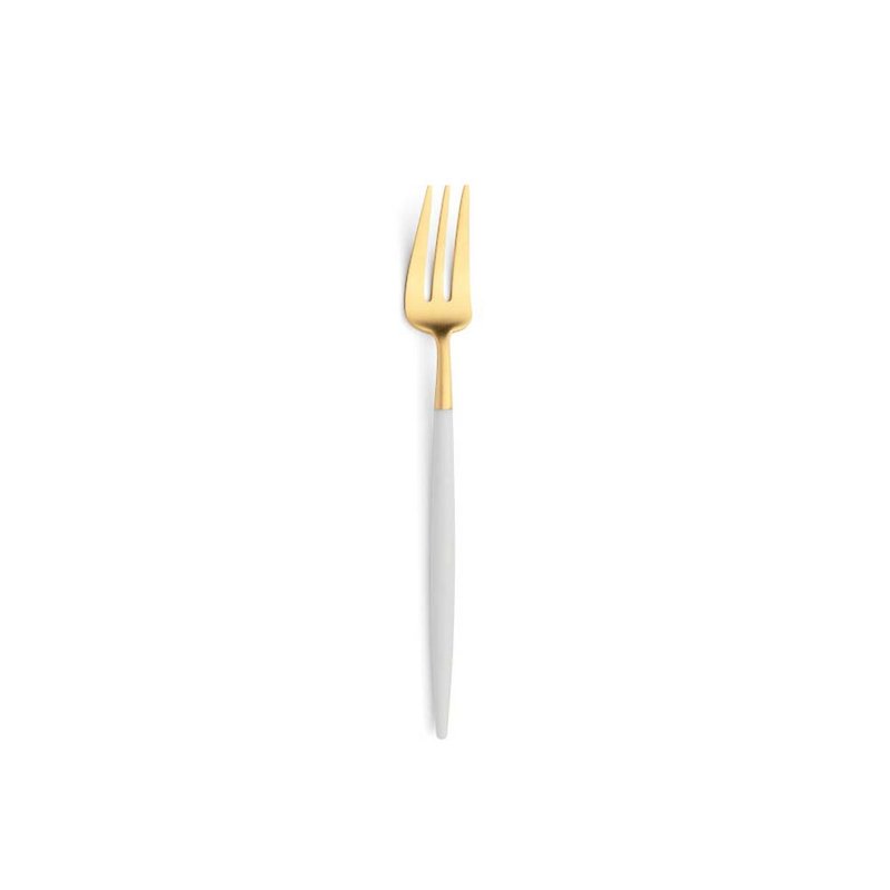 | Cutipol | GOA White Gold Matte Pastry Fork - Cutlery & Flatware - Stainless Steel White