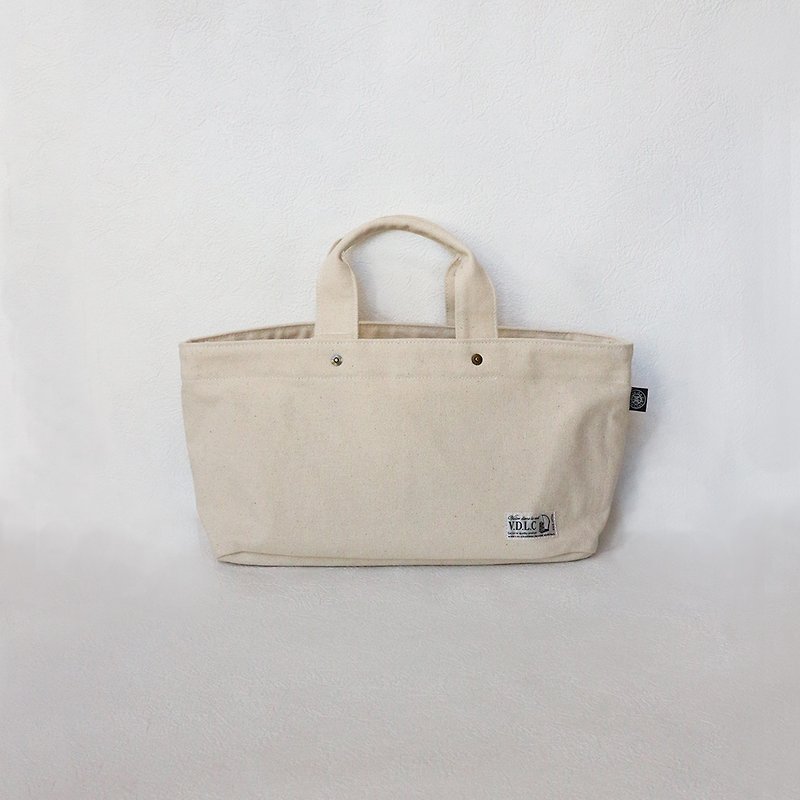 Buggy Bag [Natural] (VC-43) - กระเป๋าถือ - ผ้าฝ้าย/ผ้าลินิน ขาว