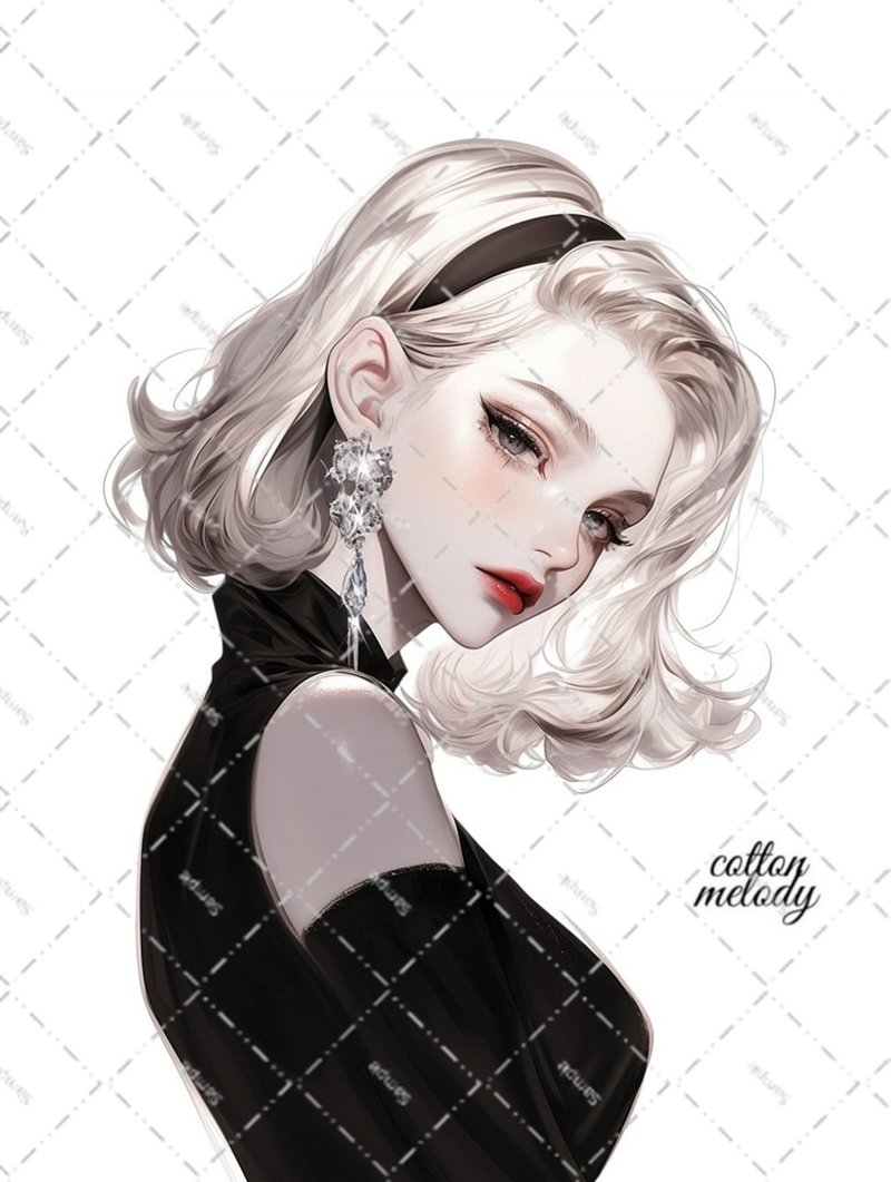 original sticker no.5769 人物ステッカー オリジナルステッカー 人物ステッカー 女の子ステッカー オリジナル人物ステッカー - 貼紙 - 紙 