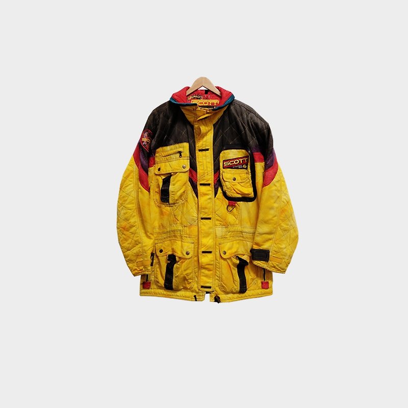 Dislocation vintage / Japanese color matching ski jacket no.186 vintage - เสื้อแจ็คเก็ต - เส้นใยสังเคราะห์ สีส้ม