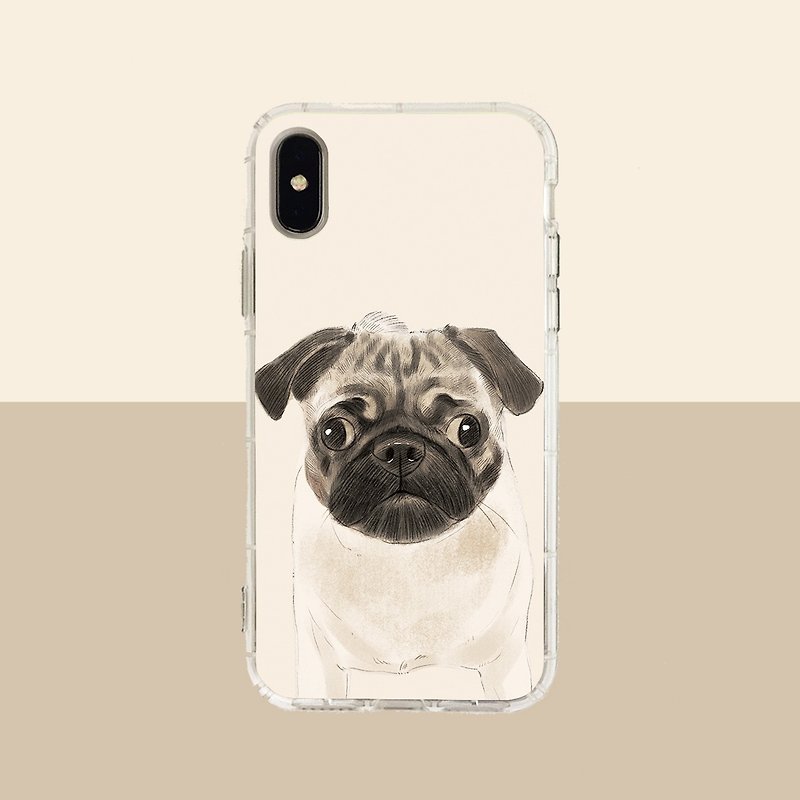 Big Face Bag Embossed Air Compression Shell-iPhone (i5, i6s, i6splus, i7.i7plus, i8.i8plus, ix)/Samsung.HTC.OPPO.ASUS - Phone Cases - Plastic Khaki