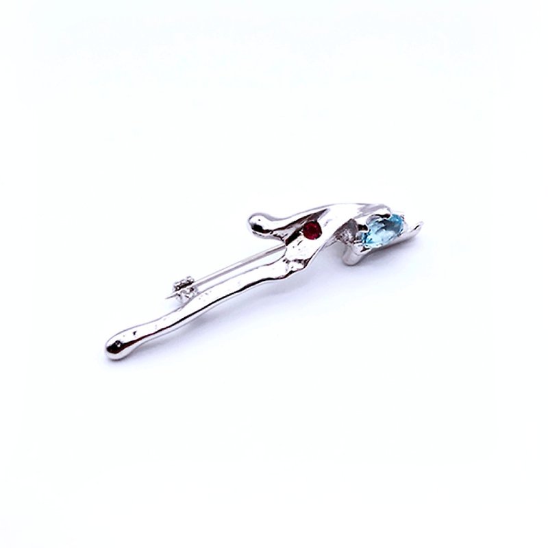 Natural series topaz brooch - Brooches - Silver 