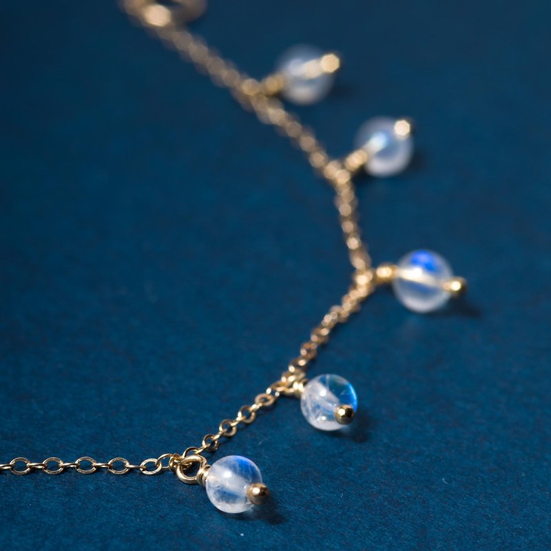 Moonstone, 14K Gold Filled Natural Gemstone Crystal Bracelet - Bracelets - Gemstone Gold