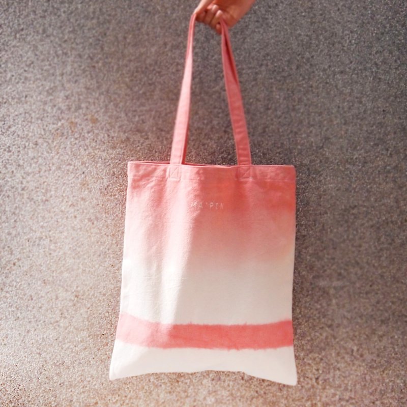 Ma'pin three generations of new Tote new series of peach pink / short strap cotton canvas hand Duo Tuo package - Messenger Bags & Sling Bags - Cotton & Hemp Pink