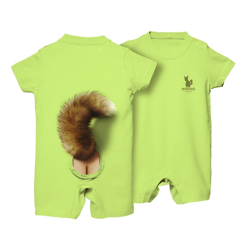 Mimic Rompers/ FOX ver/ Lime green 80size - Baby Gift Sets - Cotton & Hemp Green
