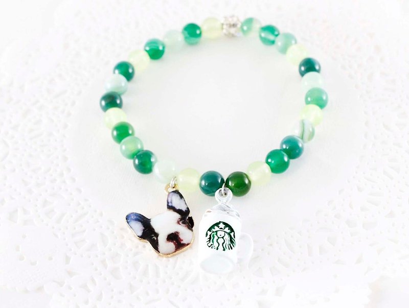 Graceful ladies green agate bracelet - Bracelets - Gemstone Green