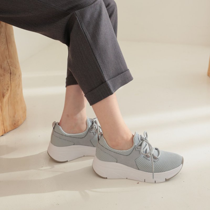 Extremely light leather breathable height-enhancing shoes platform casual shoes - รองเท้าลำลองผู้หญิง - หนังแท้ 