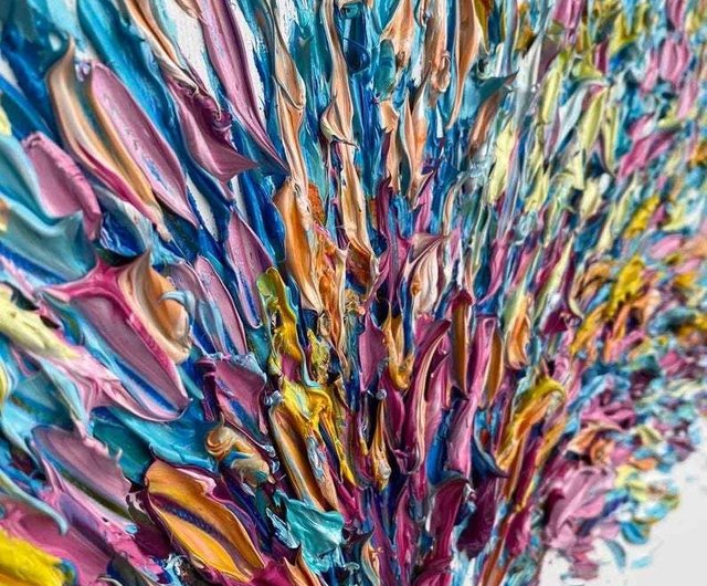 現代アート　油彩画　【抽象画】 抽象画 現代アート 「彩-49」 色紙に油彩の抽象画 その他