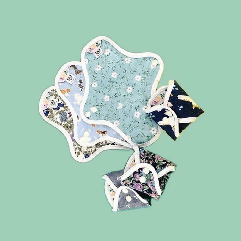 [Korea hannahpad] Daily use small 21cm cloth pads six-piece set - Other - Cotton & Hemp Green