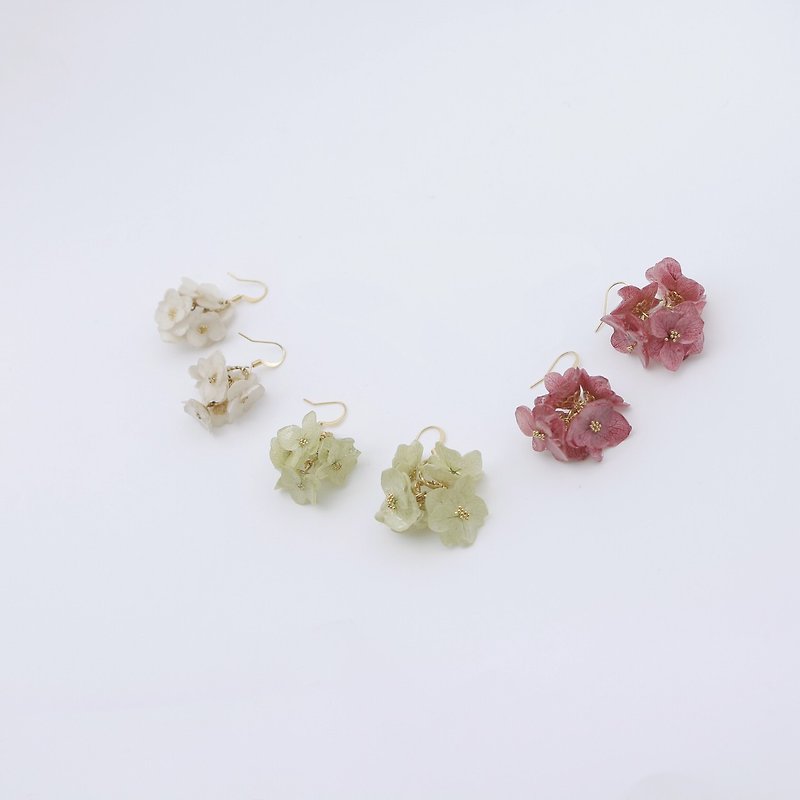 永生花飾品|日本樹脂|14k包金耳飾_迎接幸福 - 耳環/耳夾 - 樹脂 多色
