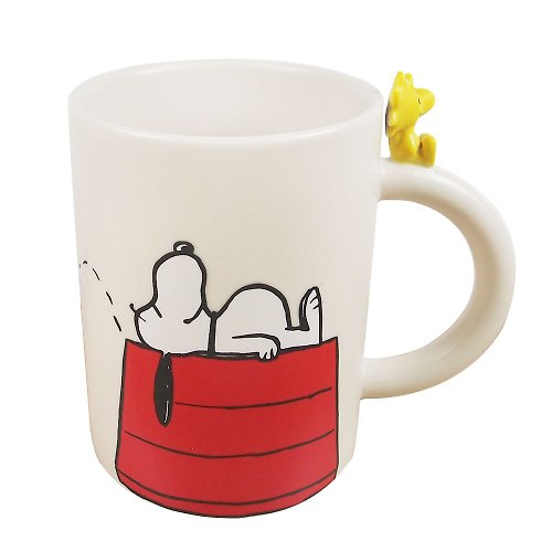 205剪刀石頭紙 福利品Snoopy造型馬克杯-躺在紅屋上【Hallmark-Peanuts史努比 】