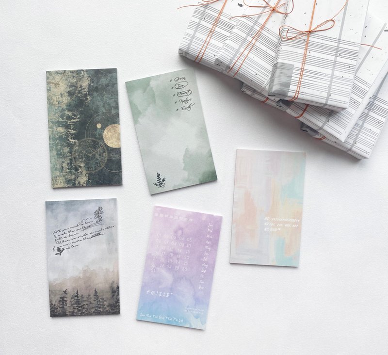 Full of Watercolor Brushing and Doodles memo pad pack - 便條紙/便利貼 - 紙 多色