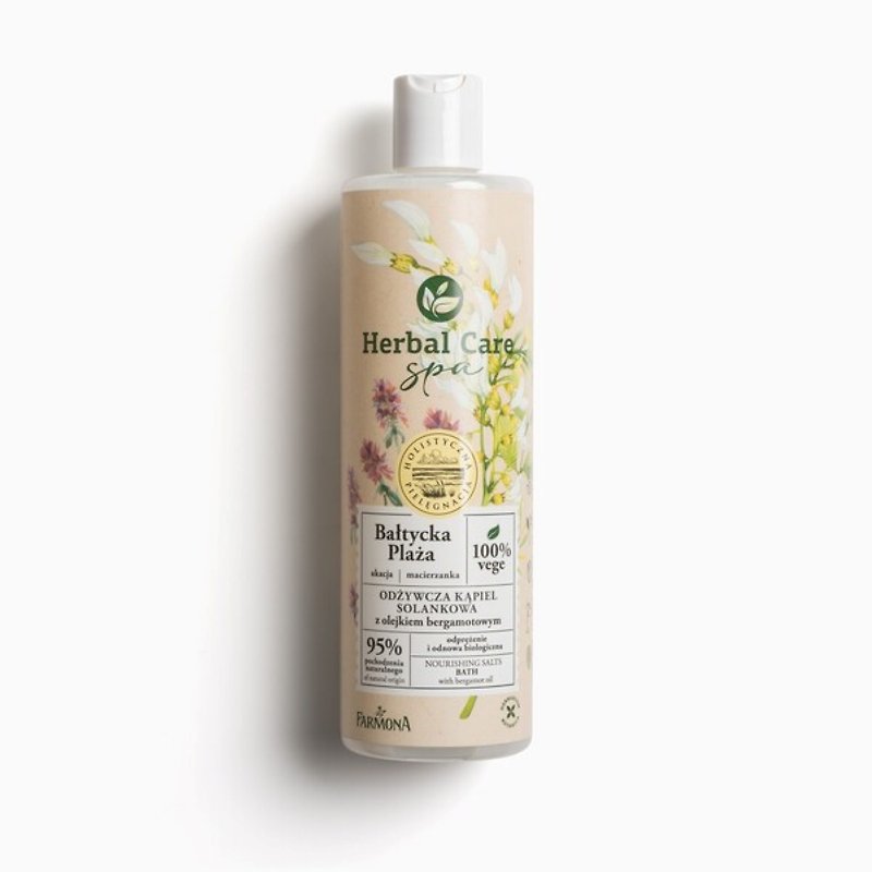 [Body Bath] Herbal Care Thyme/Acacia Nourishing Flower Extract Shower Gel - ครีมอาบน้ำ - วัสดุอื่นๆ สีเหลือง