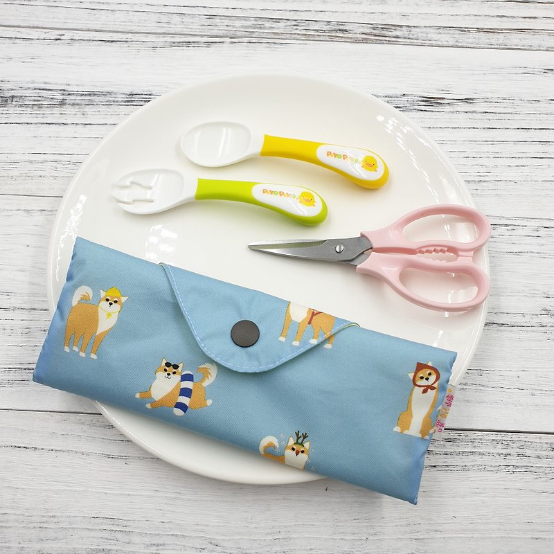 K 19非毒性環境保護食器バッグわらバッグ赤ちゃんカトラリーバッグを保持することができます食品はさみをカスタマイズすることができます - キッズ食器 - 防水素材 