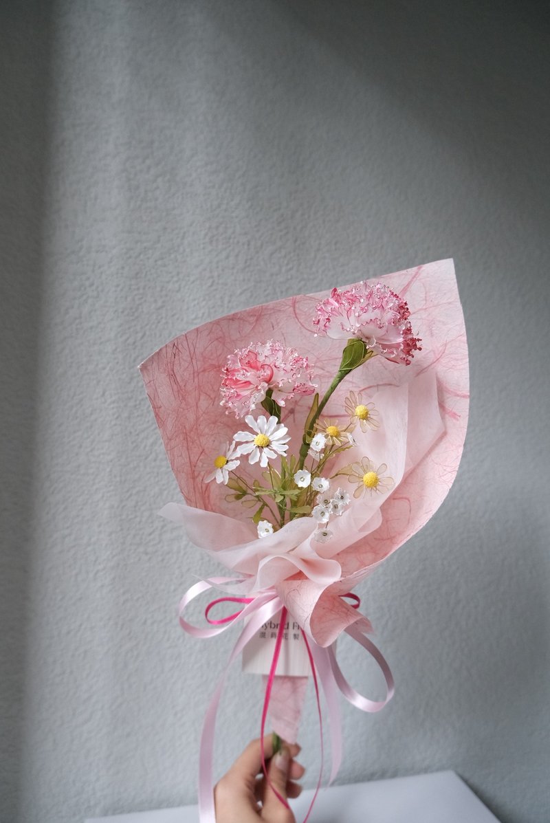 柔光粉紅康乃馨花束 - 擺飾/家飾品 - 塑膠 粉紅色