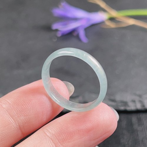 瓔珞珠寶盒 E.L.Jewelry Box 【求‧緣】冰藍水翡翠戒指戒圈 | 國際16.5圍 | 天然翡翠A貨