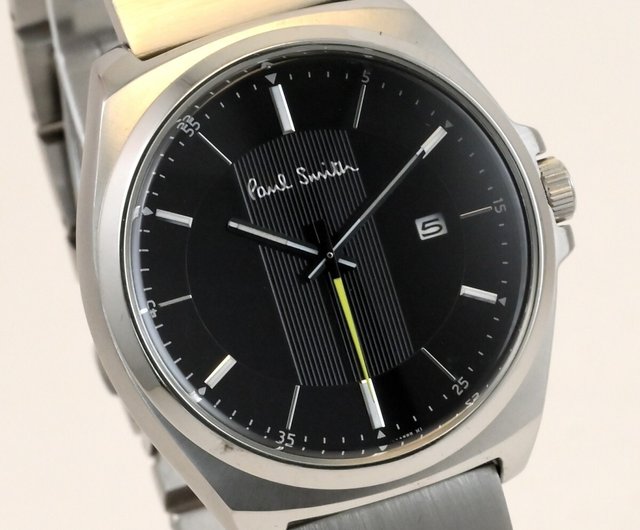 【極美品】 現行モデル ポールスミス クローズドアイズ 1116-T020640 Paul Smith CLOSED EYES 男性用腕時計 40mm Black dial 1116