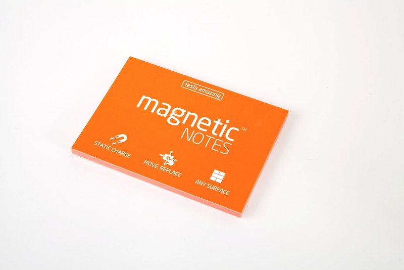 /Tesla Amazing/ Magnetic Notes M-size orange - สติกเกอร์ - กระดาษ สีส้ม