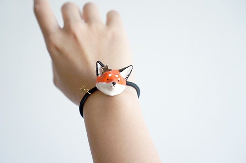 [Horned forest] big red fox hair circle / bracelet - Hair Accessories - Paper 