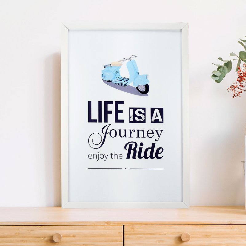 Magnet plate Life Journey brave to chase paintings murals room decoration living room decoration - โปสเตอร์ - วัสดุอีโค สีน้ำเงิน