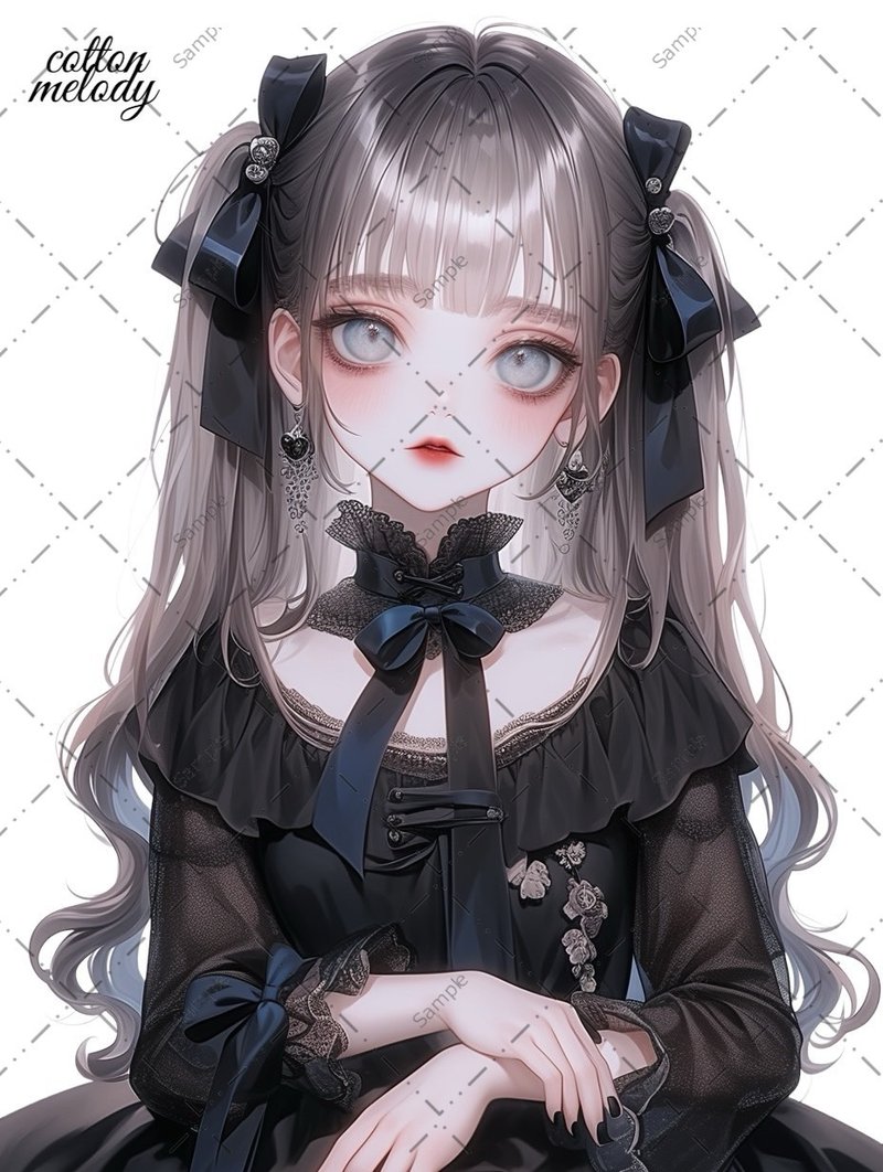 original sticker no.1496 人物ステッカー オリジナルステッカー 人物ステッカー 女の子ステッカー オリジナル人物ステッカー - 貼紙 - 紙 