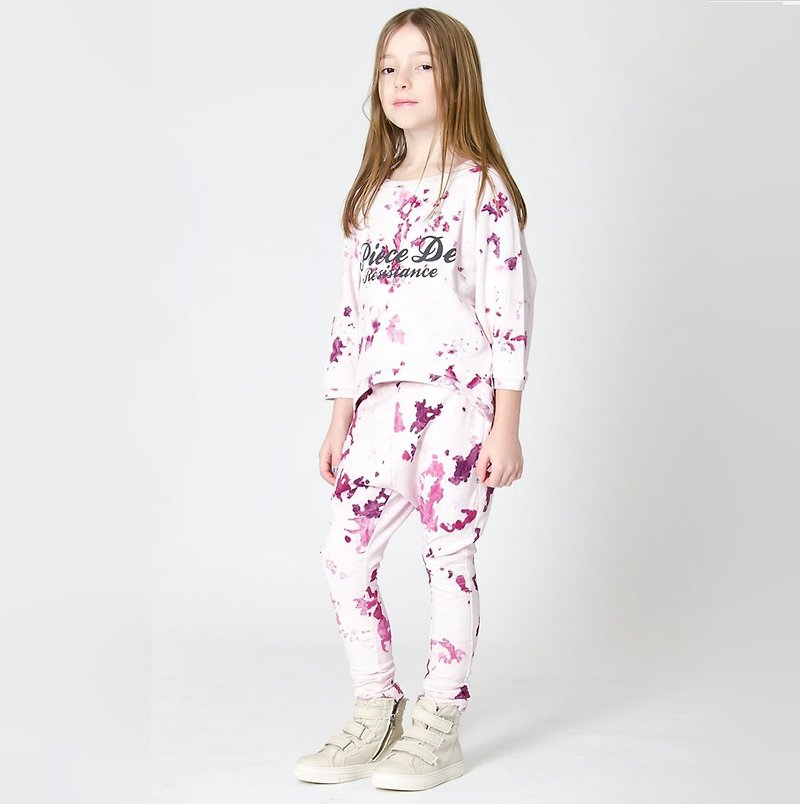 [Swedish children's clothing] high-pound organic cotton pants 2 to 14 years old red parent-child wear - กางเกงขายาว - ผ้าฝ้าย/ผ้าลินิน สีแดง