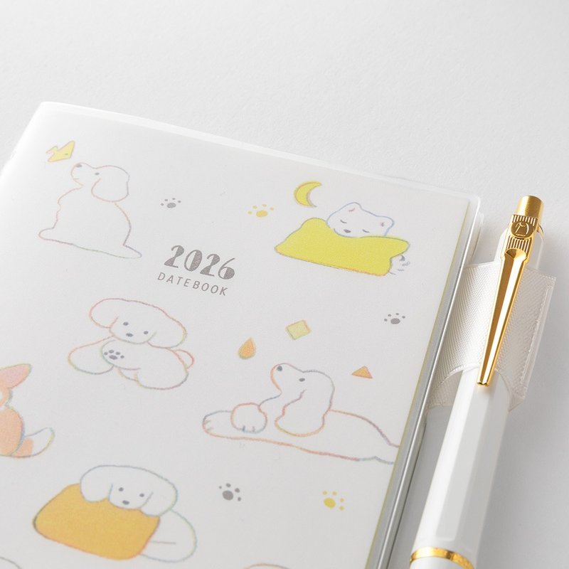 MIDORI Pocket Diary 2026 手帳長形(月間) 小狗 - 筆記本/手帳 - 紙 多色
