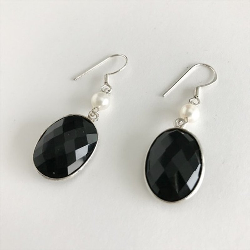 Onyx earrings - Earrings & Clip-ons - Other Metals 