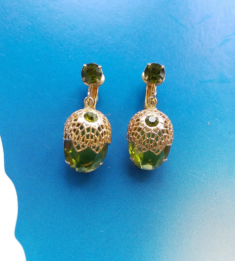 Vintage Jewelry SARAH COV Touch Elegance 夾式耳環 - 耳環/耳夾/耳骨夾 - 其他材質 金色