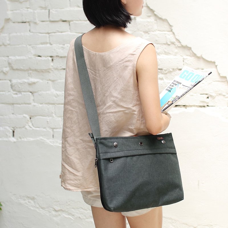 Jessie Shoulder Bag For Tablet -Blue Black_100380 - Messenger Bags & Sling Bags - Waterproof Material Black