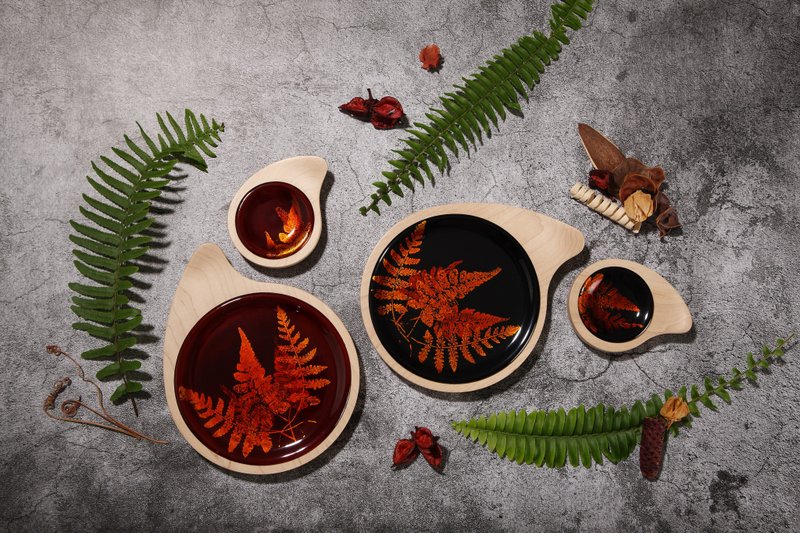 HU- LU Dish (Lacquerware) - Plates & Trays - Wood 