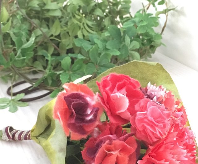 母の日用和紙で作るミニカーネーションキット ショップ 和紙ラボtokyo Bamboo Paper Pinkoi