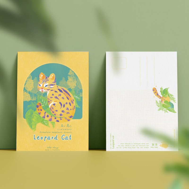 【萌萌小鄰居】石虎明信片 - 石虎黃 - 卡片/明信片 - 紙 黃色