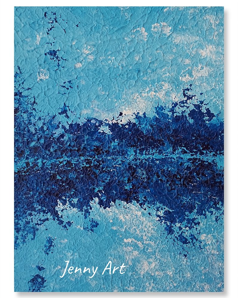 Tranquil frameless painting Acrylic painting abstract painting painting hanging painting home decoration home life - Posters - Other Materials Blue