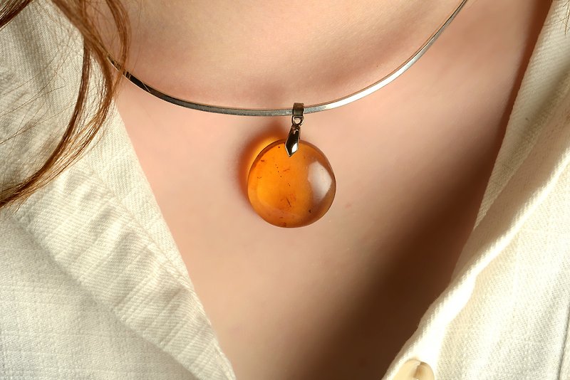 amber - Necklaces - Semi-Precious Stones Orange
