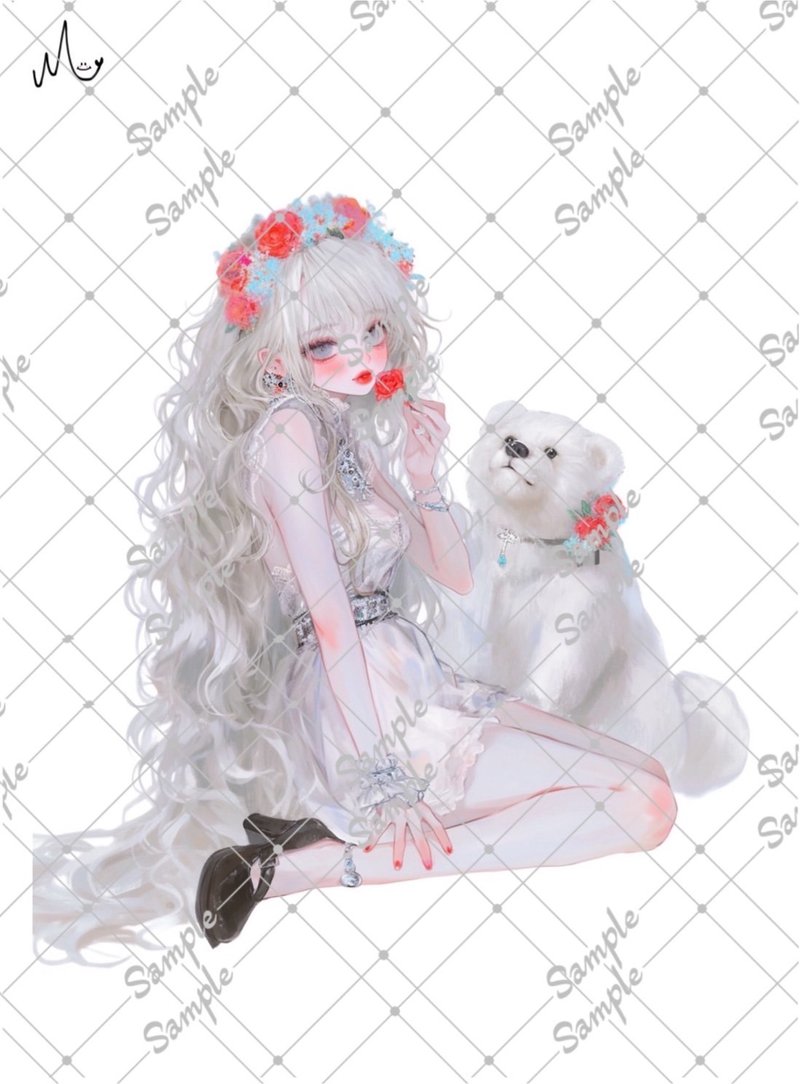 オリジナル人物ステッカー8月新作 - 貼紙 - 紙 