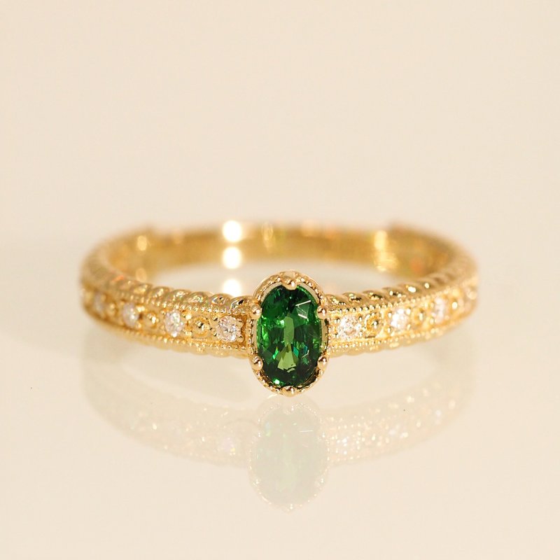 18K金沙弗萊石橢圓形宮廷戒指 18K Gold Tsavorite Oval Palace R - 戒指 - 貴金屬 