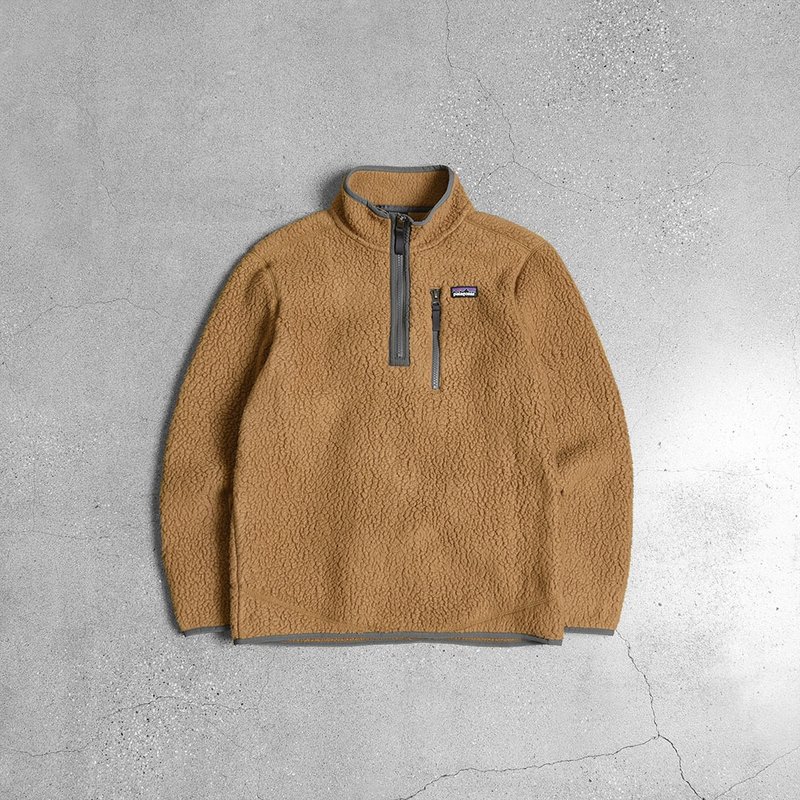 patagonia fleece 刷毛上衣 / Vintage 古著 - T 恤 - 聚酯纖維 咖啡色