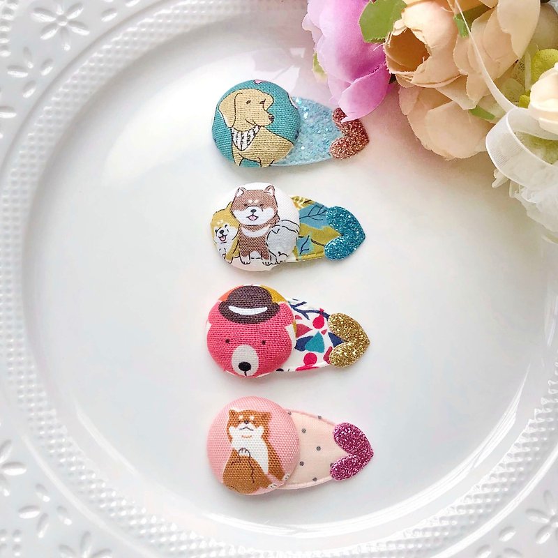 Cute animal Shiba Inu bear dachshund dog baby baby hair clip bb clip water clip group - Baby Accessories - Other Materials Multicolor