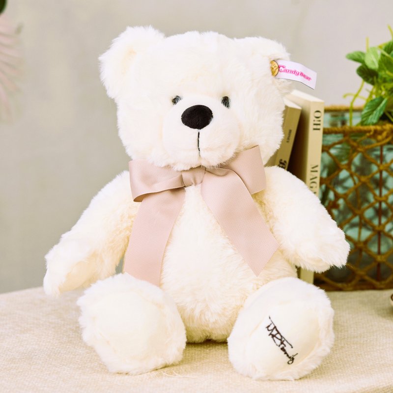 Candy Bear 愛喝牛奶的小牛奶麻糬熊 40cm - 玩偶/公仔 - 聚酯纖維 白色