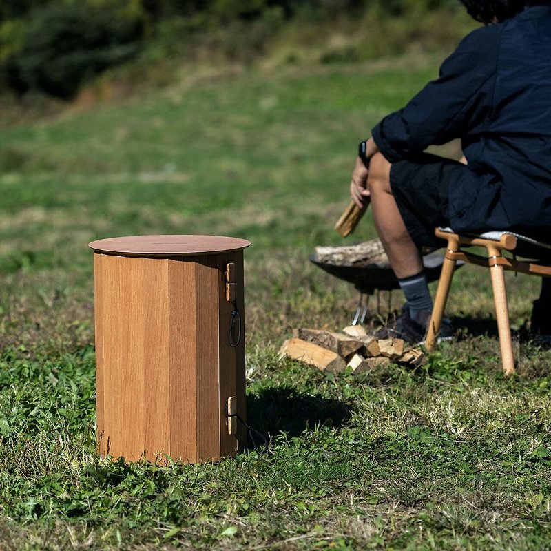 IKIKI oak solid wood trash can suitable for both outdoor and indoor use - Trash Cans - Wood 