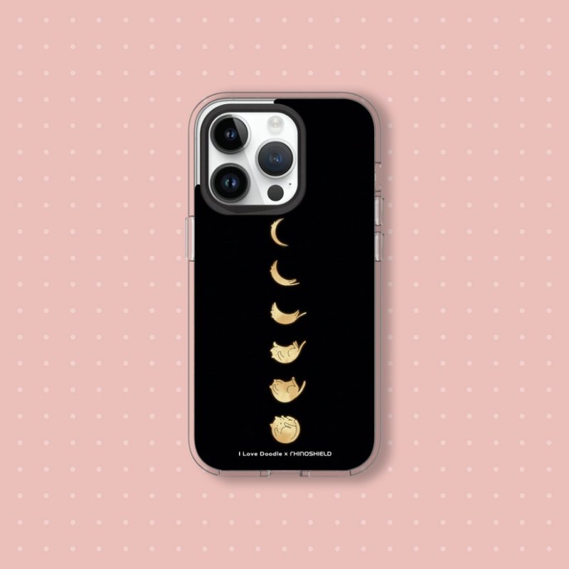 Clear透明防摔手機殼∣ilovedoodle/貓咪月象-黑 for iPhone - 手機配件 - 塑膠 透明