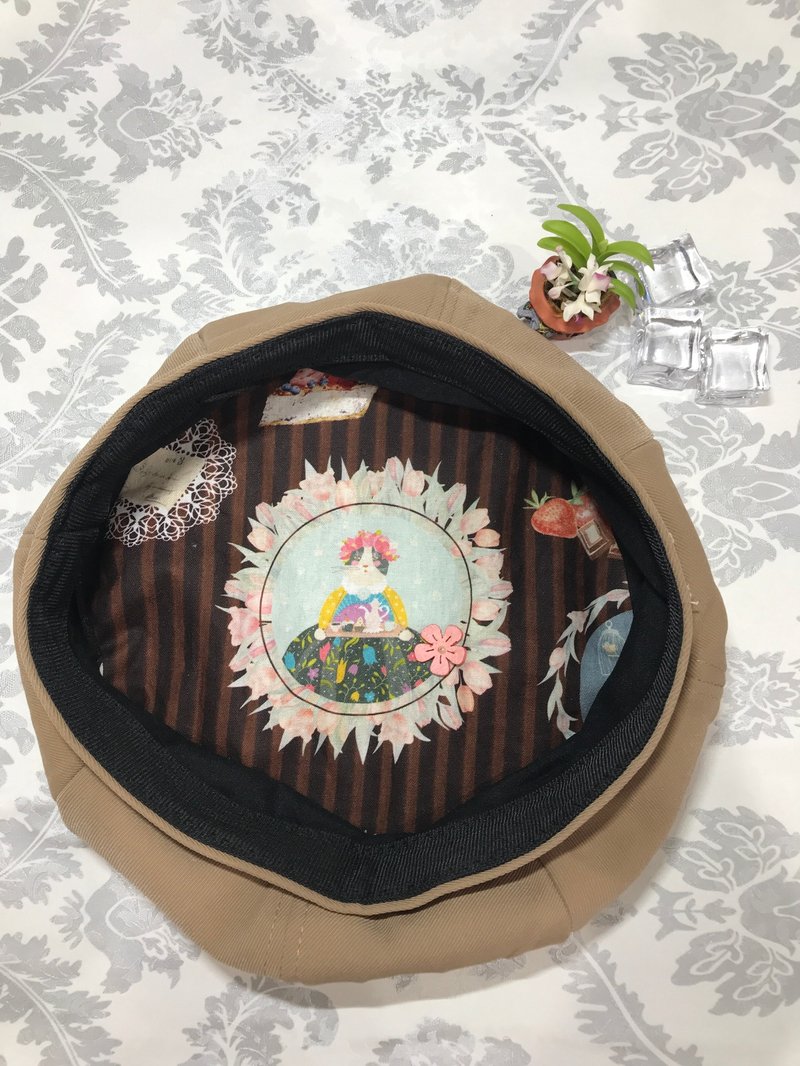 原創設計帽子新款秋冬手工帽子 - 帽子 - 棉．麻 卡其色
