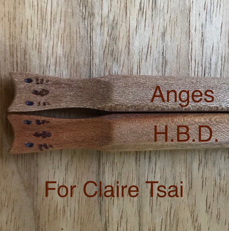 For Claire Tsai 受注制作　猫のお箸 - 筷子/筷架 - 木頭 咖啡色