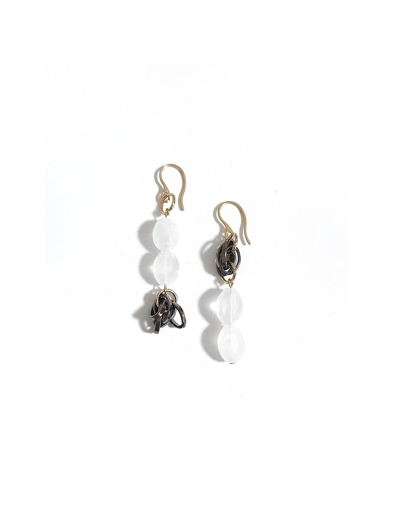 WILLA Earrings :WHITE - Earrings & Clip-ons - Stainless Steel White