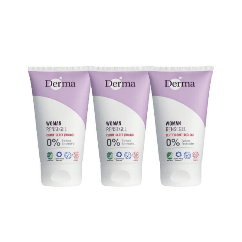 【母親好禮】Derma女性有機洗顏凝膠三入組 - 臉部清潔/洗面乳/卸妝 - 其他材質 多色