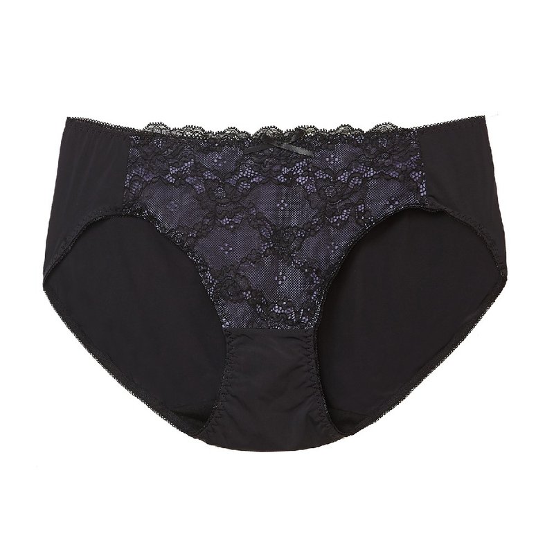 [Dai Lei Qi] Lycra Lace Briefs-Black - ชุดชั้นในผู้หญิง - ไนลอน สีดำ